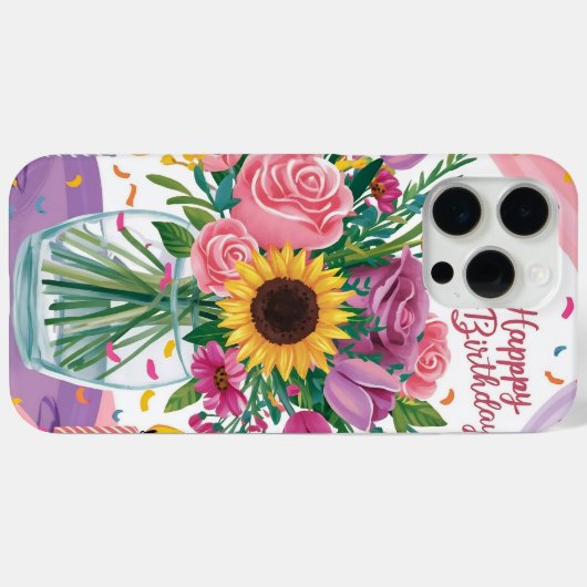 Happy Birthday Case-Mate iPhoneケース (裏面 (横))