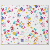 Happy Birthday Cat Party  ラッピングペーパー (フラット)
