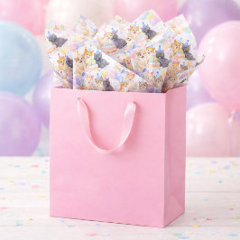 Happy Birthday Cats with Balloons Kids  薄葉紙