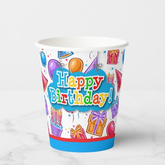 Happy Birthday Celebration  紙コップ (正面)