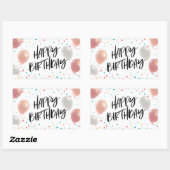 Happy Birthday celebration  長方形シール (シート)