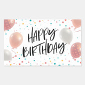 Happy Birthday celebration  長方形シール (正面)