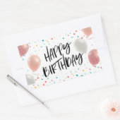 Happy Birthday celebration  長方形シール (封筒)