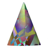 Happy Birthday Celebration Abstract Pattern パーティーハット (裏面)