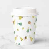 Happy Birthday Celebration Balloons & Hats Pattern 紙コップ (裏面)