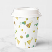 Happy Birthday Celebration Balloons & Hats Pattern 紙コップ (右)