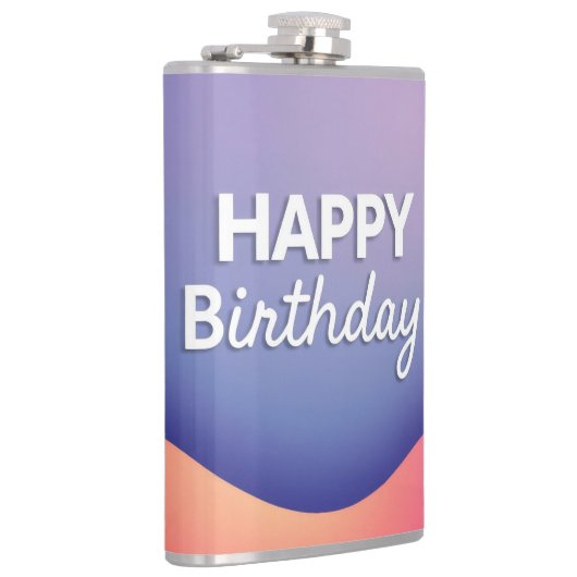 Happy Birthday Celebration Design フラスク (右)