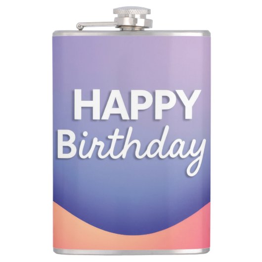 Happy Birthday Celebration Design フラスク (正面)