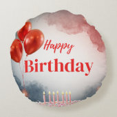 Happy Birthday Celebration Pillow ラウンドクッション (裏面)