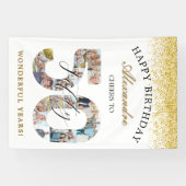 Happy Birthday Cheers To 50 Years Photo Collage 横断幕 (横)