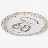  Happy Birthday Cheers To 60 Years Photo Collage ペーパープレート (アングル)