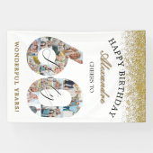 Happy Birthday Cheers To 60 Years Photo Collage 横断幕 (横)