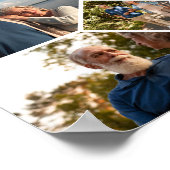 Happy Birthday Cheers To 70 Years Photo Collage ポスター (角)