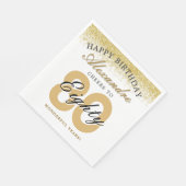 Happy Birthday Cheers To 80 Years Celebration スタンダードランチョンナプキン (角)