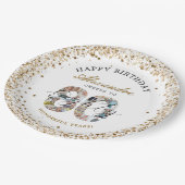  Happy Birthday Cheers To 80 Years Photo Collage ペーパープレート (アングル)