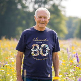  Happy Birthday Cheers To 80 Years Photo Collage Tシャツ