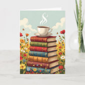 Happy Birthday | Coffee and Books カード (正面)