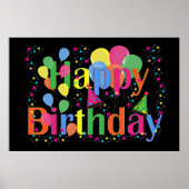 Happy Birthday, colorful and festive, ポスター (正面)