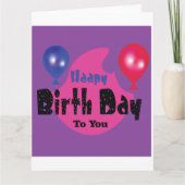 Happy Birthday – Colorful Celebration Party Design カード (正面)