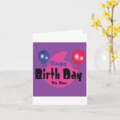 Happy Birthday – Colorful Celebration Party Design カード (黄色い花)