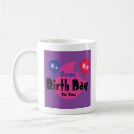 Happy Birthday – Colorful Celebration Party Design コーヒーマグカップ