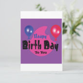 Happy Birthday – Colorful Celebration Party Design サンキューカード (スタンド正面)