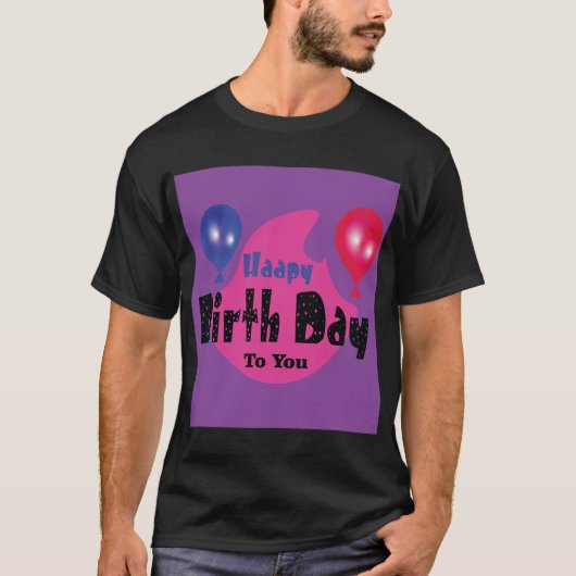 Happy Birthday – Colorful Celebration Party Design Tシャツ (正面)