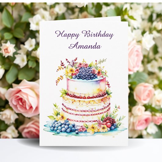 Happy Birthday | Coloring Pagel Personalized カード