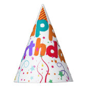 Happy Birthday Confetti パーティーハット (正面)