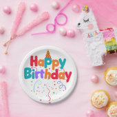 Happy Birthday Confetti ペーパープレート (パーティー)