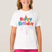 Happy Birthday Confetti Tシャツ (正面)