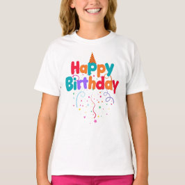 Happy Birthday Confetti Tシャツ