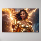 Happy Birthday Congratulations by female Superhero ポスター (正面)