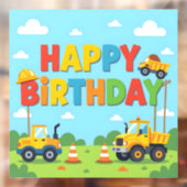 Happy birthday construction builder theme ウィンドウサイン (シート2)