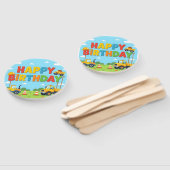 Happy birthday construction builder theme ハンドファン (組立なし)