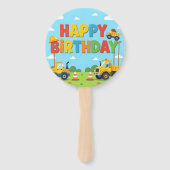 Happy birthday construction builder theme ハンドファン (正面)