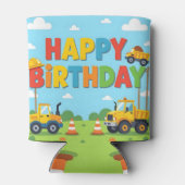 Happy birthday construction builder theme 缶クーラー (裏面)