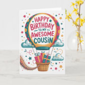 Happy Birthday Cousin Card カード (黄色い花)