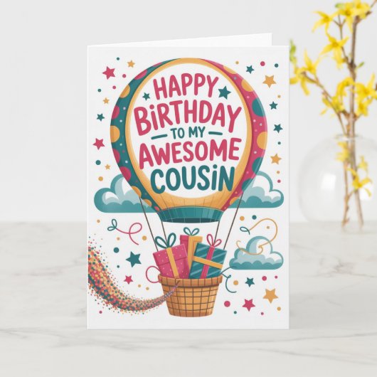Happy Birthday Cousin Card カード (黄色い花)