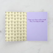 Happy birthday -Cream French Bulldog カード (内部)