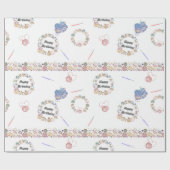 Happy Birthday Crochet Wrapping Paper ラッピングペーパー (フラット)