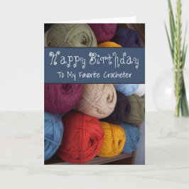 Happy Birthday Crocheter Card Yarn Maker カード