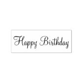 Happy Birthday Cursive Script Template ラバースタンプ (インプリント)