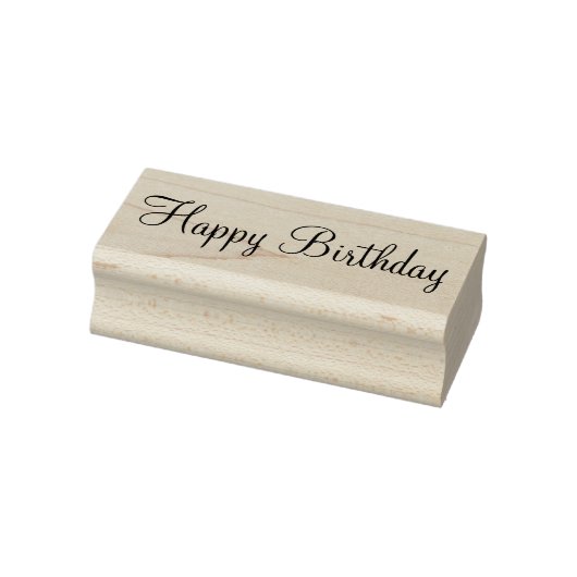 Happy Birthday Cursive Script Template ラバースタンプ (スタンプ)