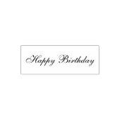 Happy Birthday Cursive Script Text Template セルフインキングスタンプ (デザイン)