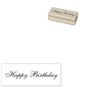 Happy Birthday Cursive Script Text Template ラバースタンプ (押印)