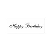 Happy Birthday Cursive Script Text Template ラバースタンプ (インプリント)