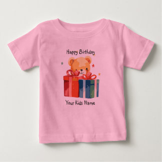 Happy Birthday Custom name ベビーTシャツ