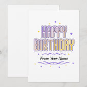 happy birthday customizable シーズンカード (正面/裏面)