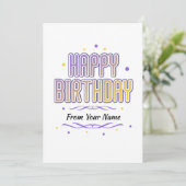 happy birthday customizable シーズンカード (スタンド正面)